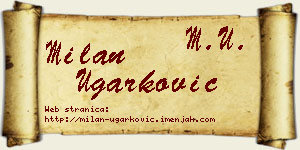 Milan Ugarković vizit kartica